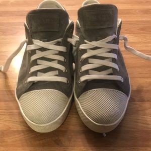 Grey suede women’s Prada sneakers